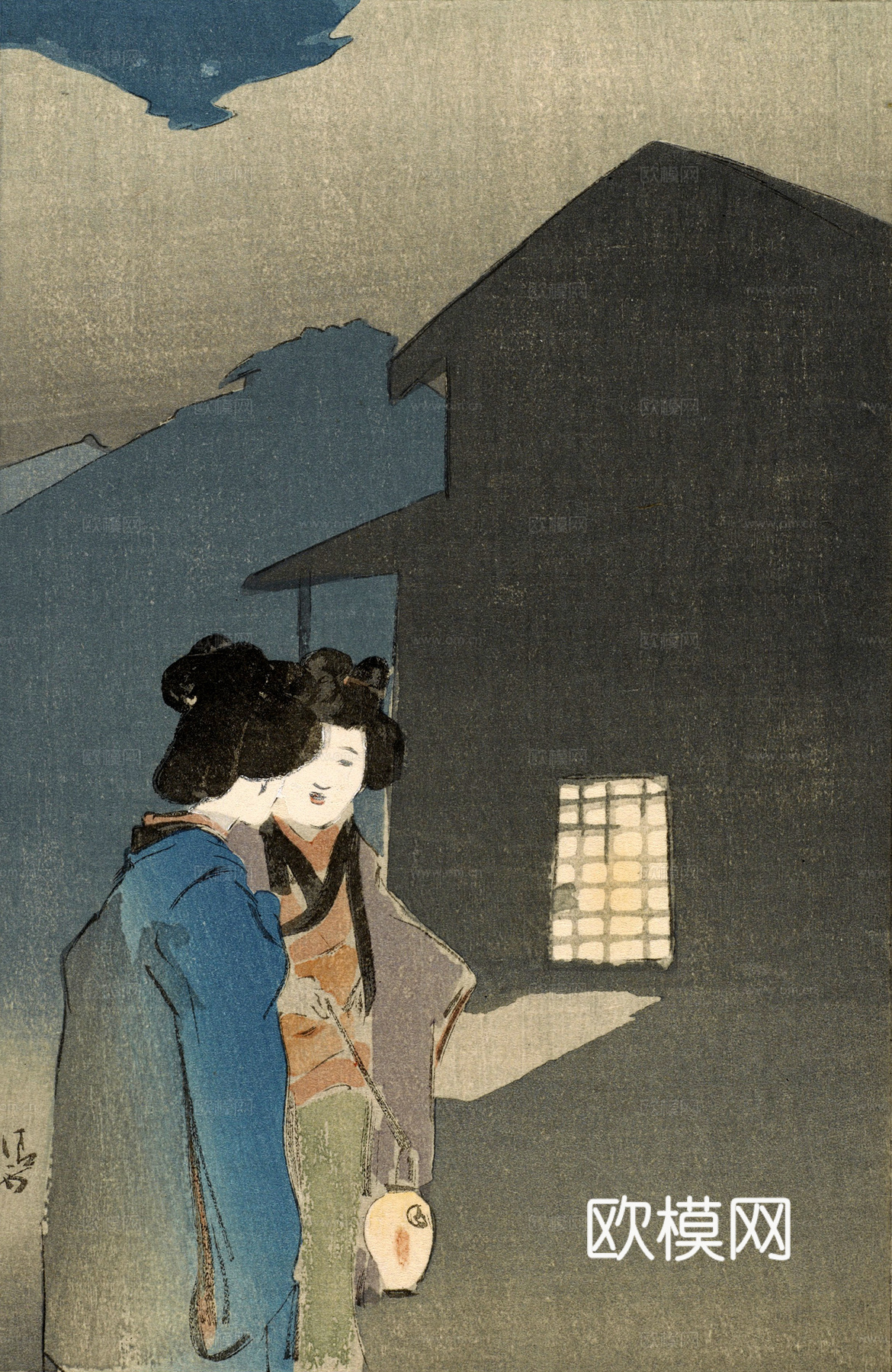 日本浮世绘人物画，日本清新人物画40下载