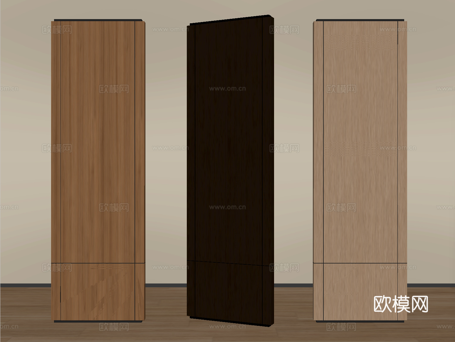 现代屏风隔断su模型