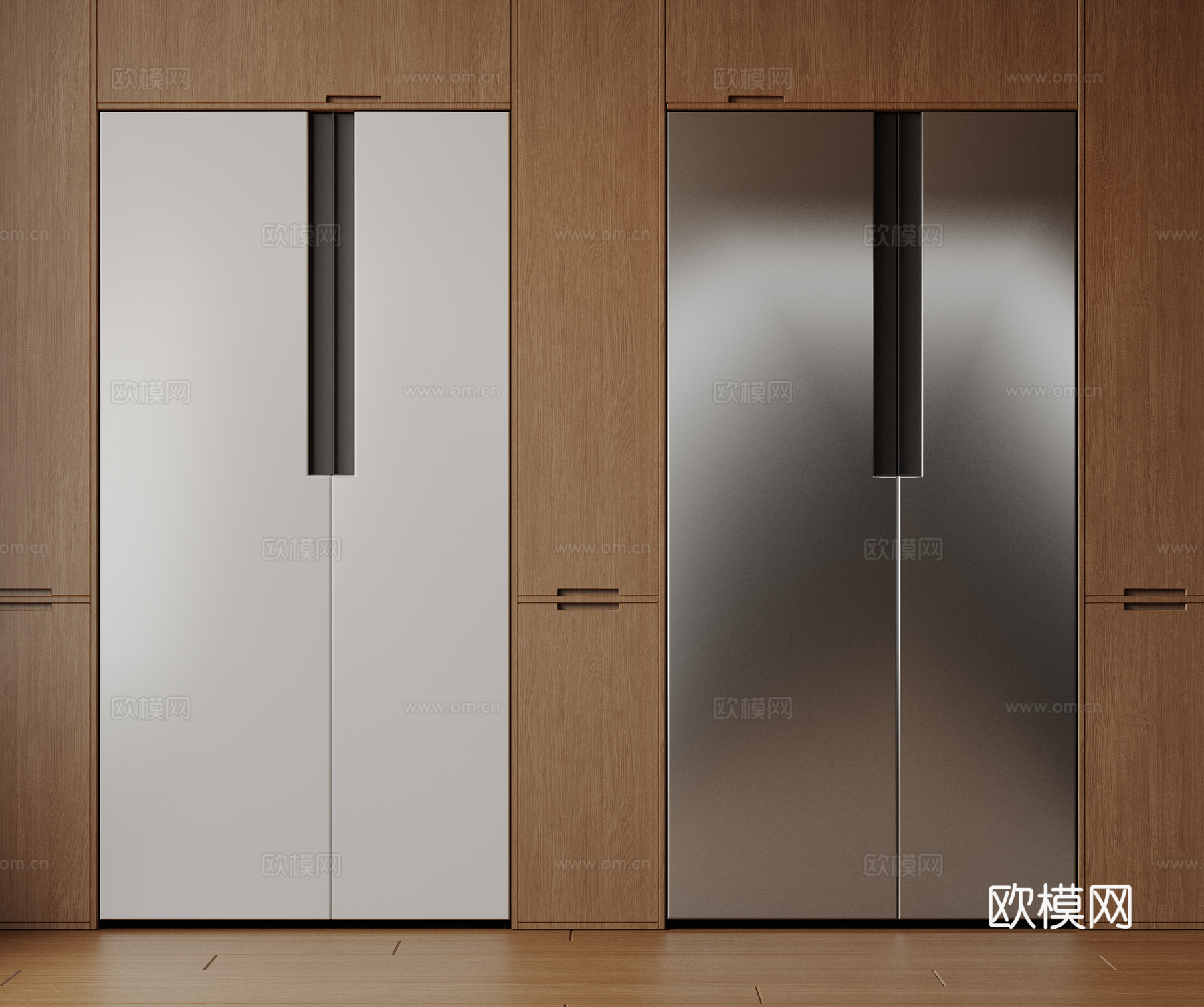 现代极简洗手台 中古浴室柜 台盆柜 装饰品摆件 镜子 卫生间3d模型下载