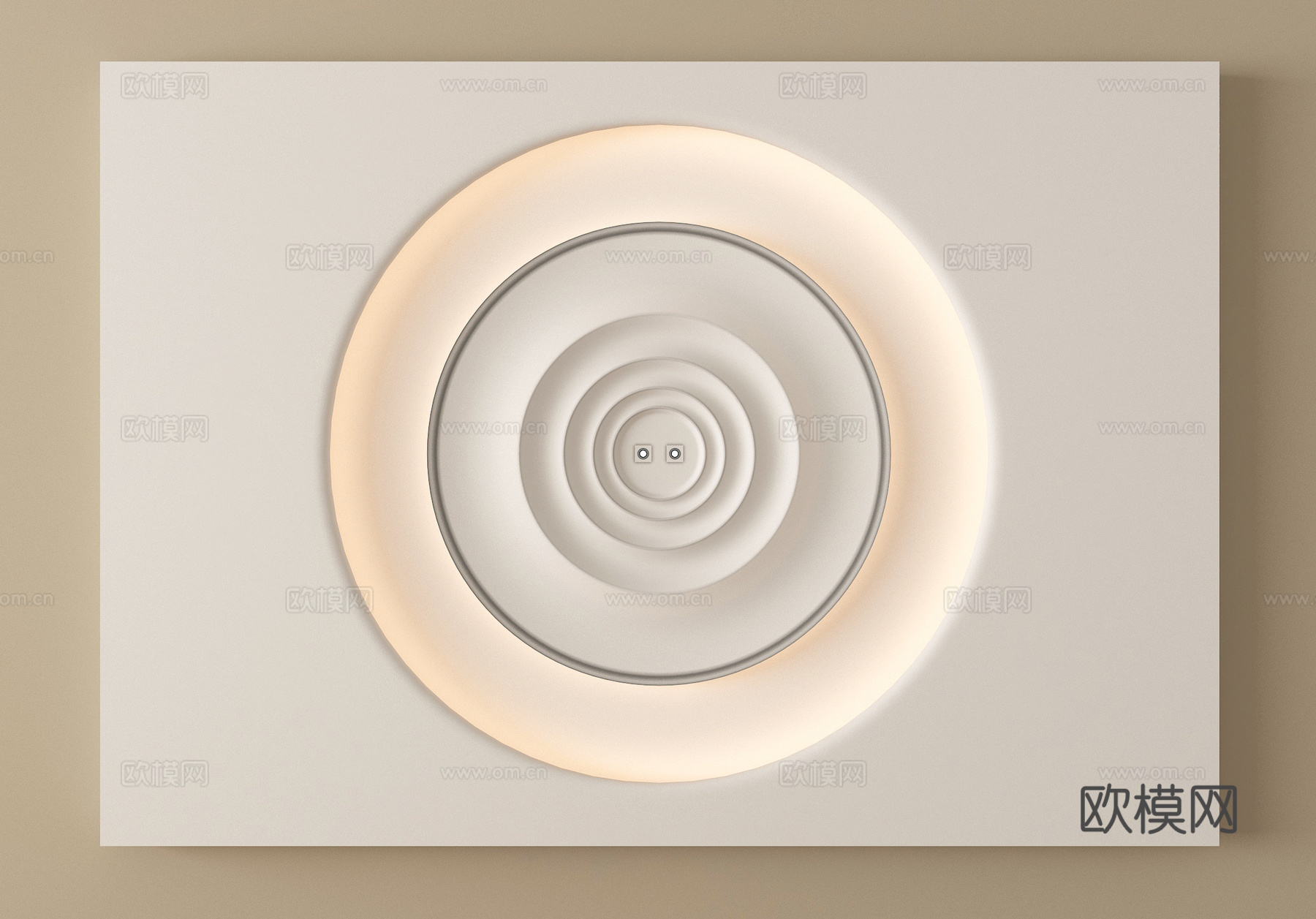 现代圆形吊顶 天花吊顶su模型