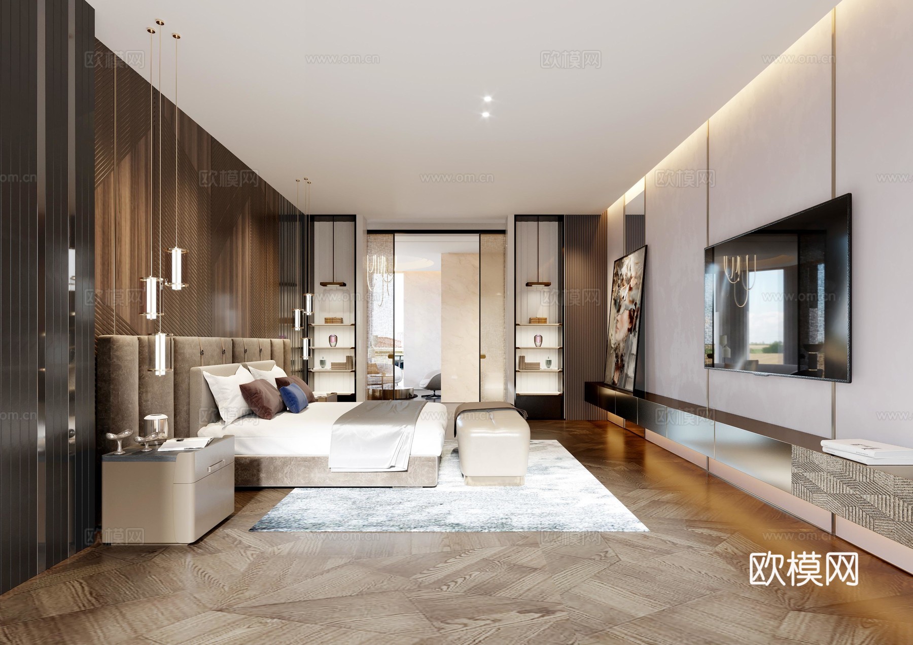 轻奢别墅 样板间 最新全套施工图 效果图合集cad施工图