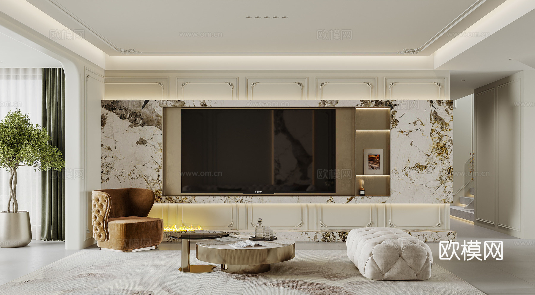 法式风格复式楼装修效果cad施工图