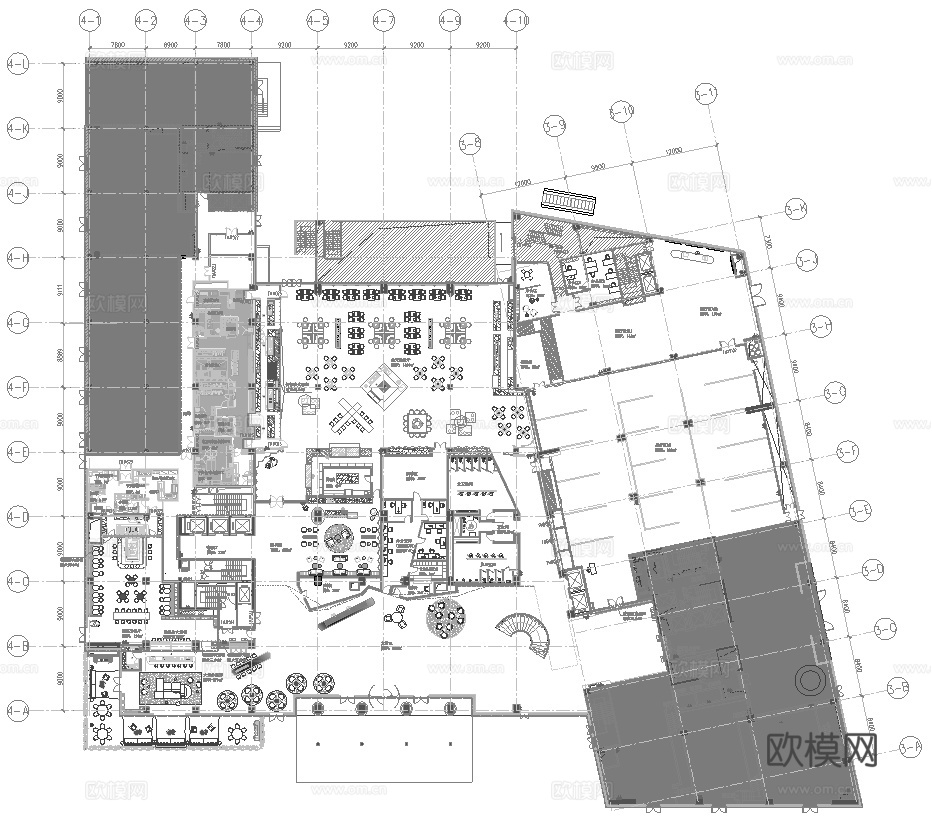 高档西餐厅 最新全套施工图合集cad施工图