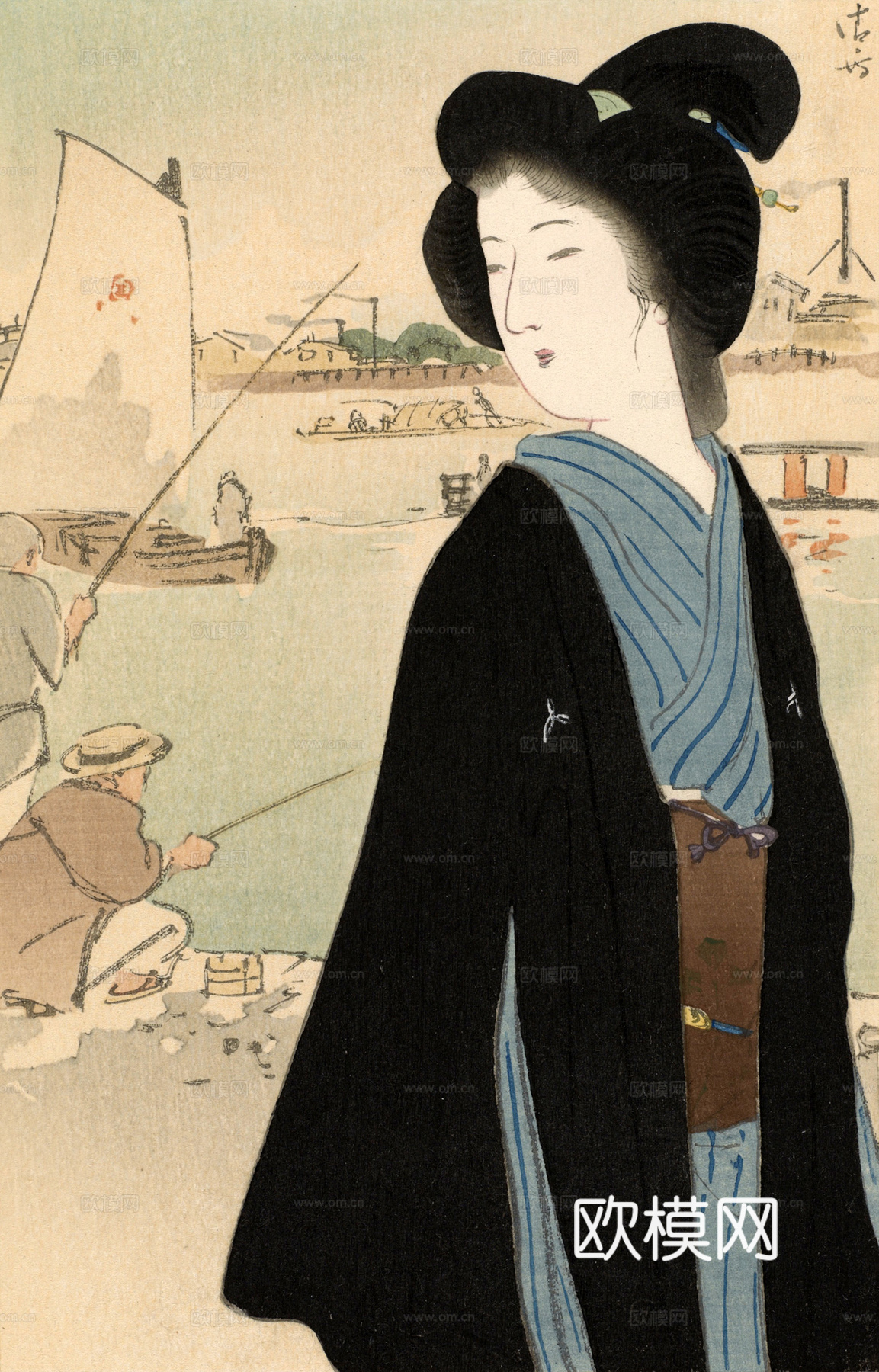 日本浮世绘人物画，日本清新人物画44下载