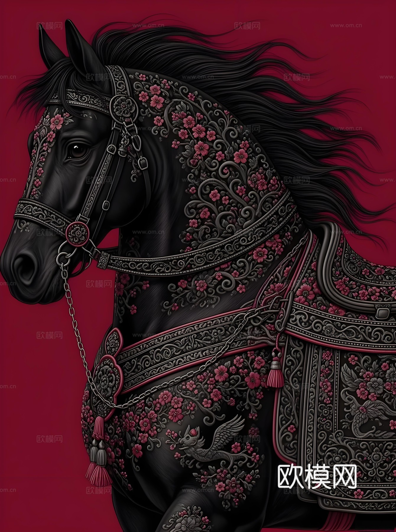 马艺术装饰画芯