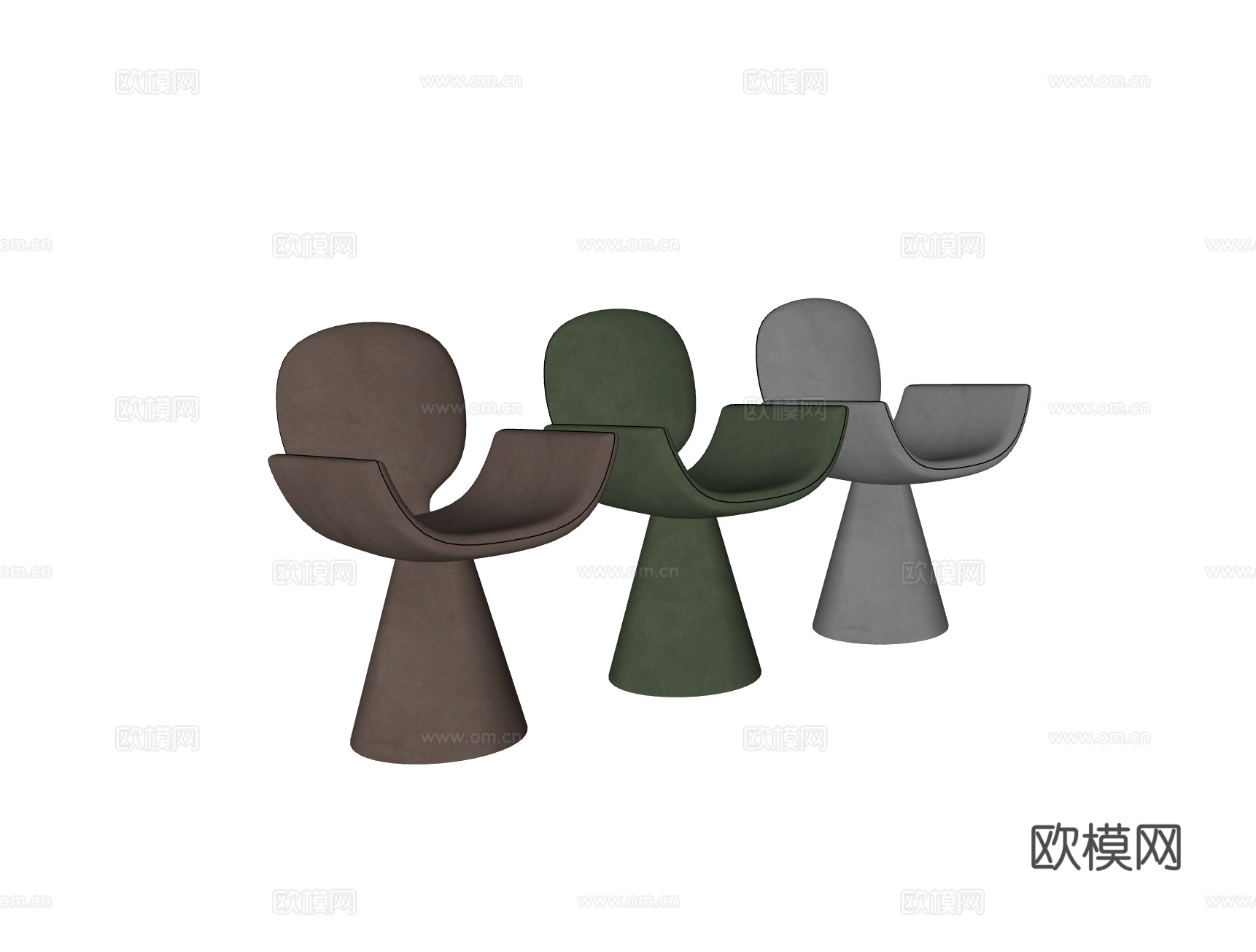 Bonaldo 现代休闲椅 餐椅 转椅 化妆椅su模型