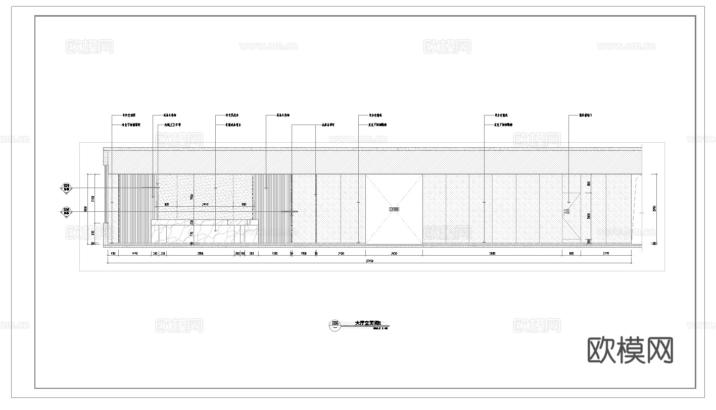 办公楼大堂 最新全套施工图 效果图合集cad施工图
