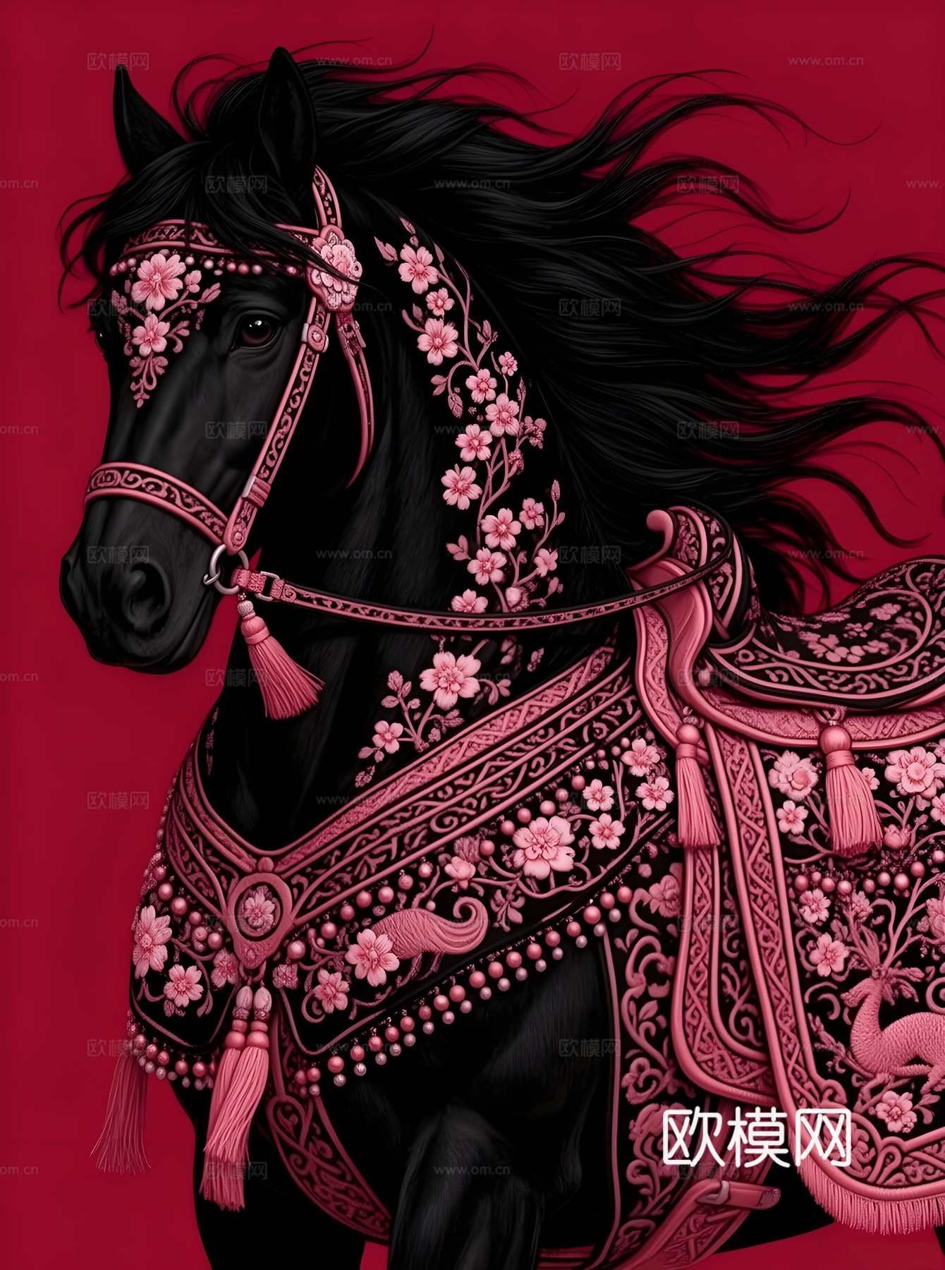 马艺术装饰画芯