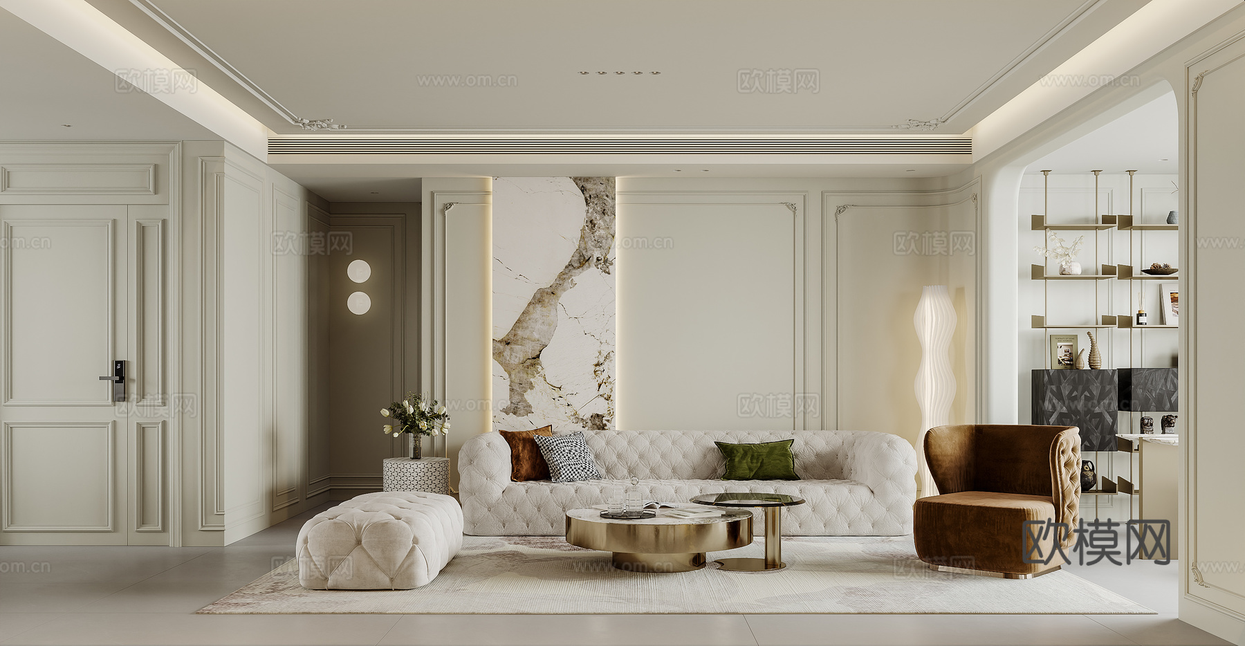 法式风格复式楼装修效果cad施工图