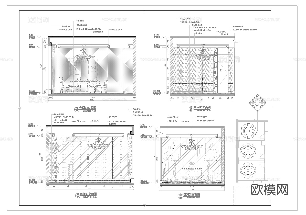 火锅店 最新全套施工图合集cad施工图