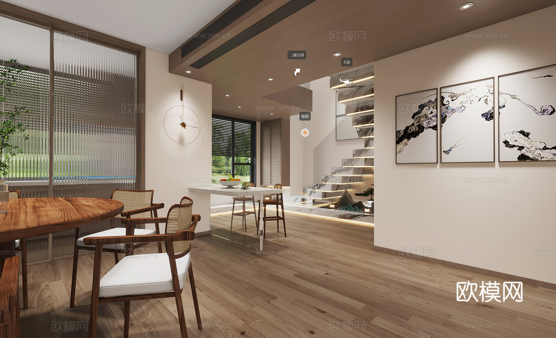 轻奢别墅 样板间 最新全套施工图 效果图合集cad施工图