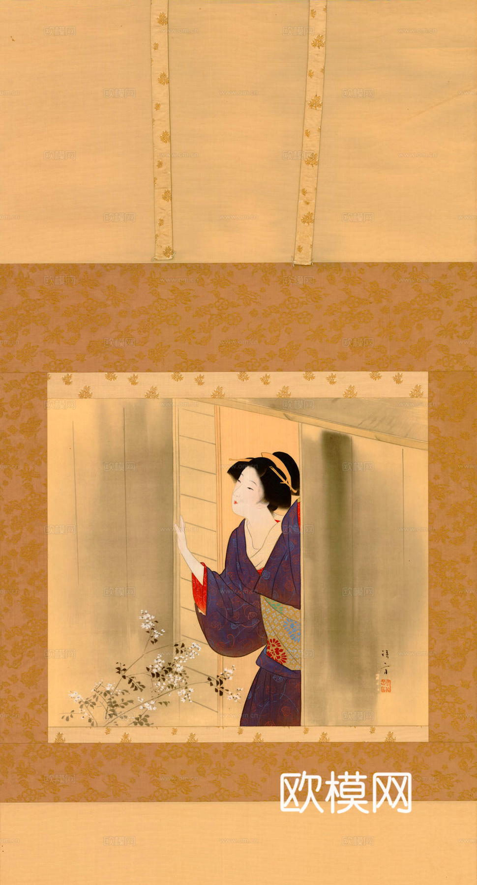 日本浮世绘人物画，日本清新人物画107