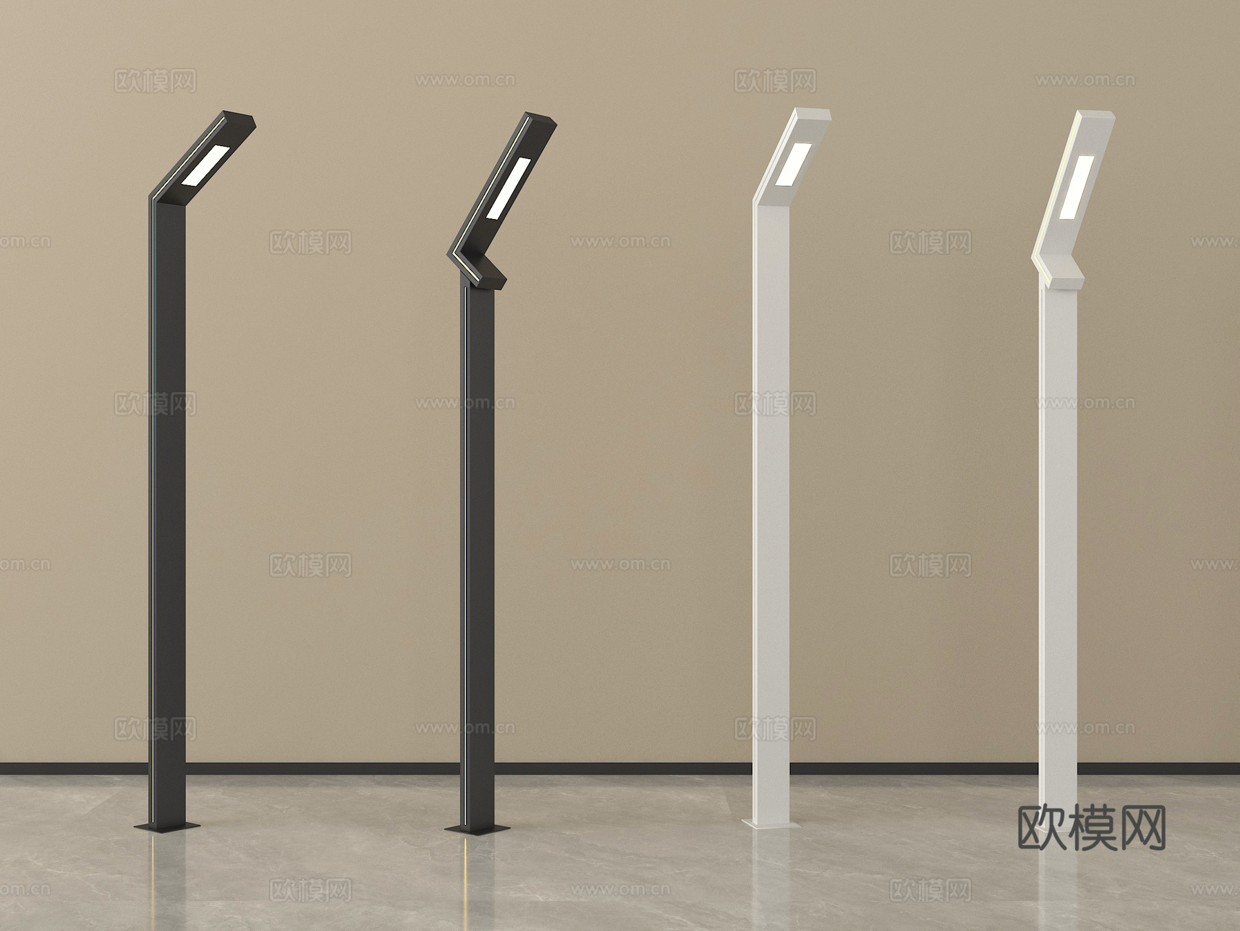 现代路灯户外灯 高杆灯路灯 园林景观灯组合su模型su模型