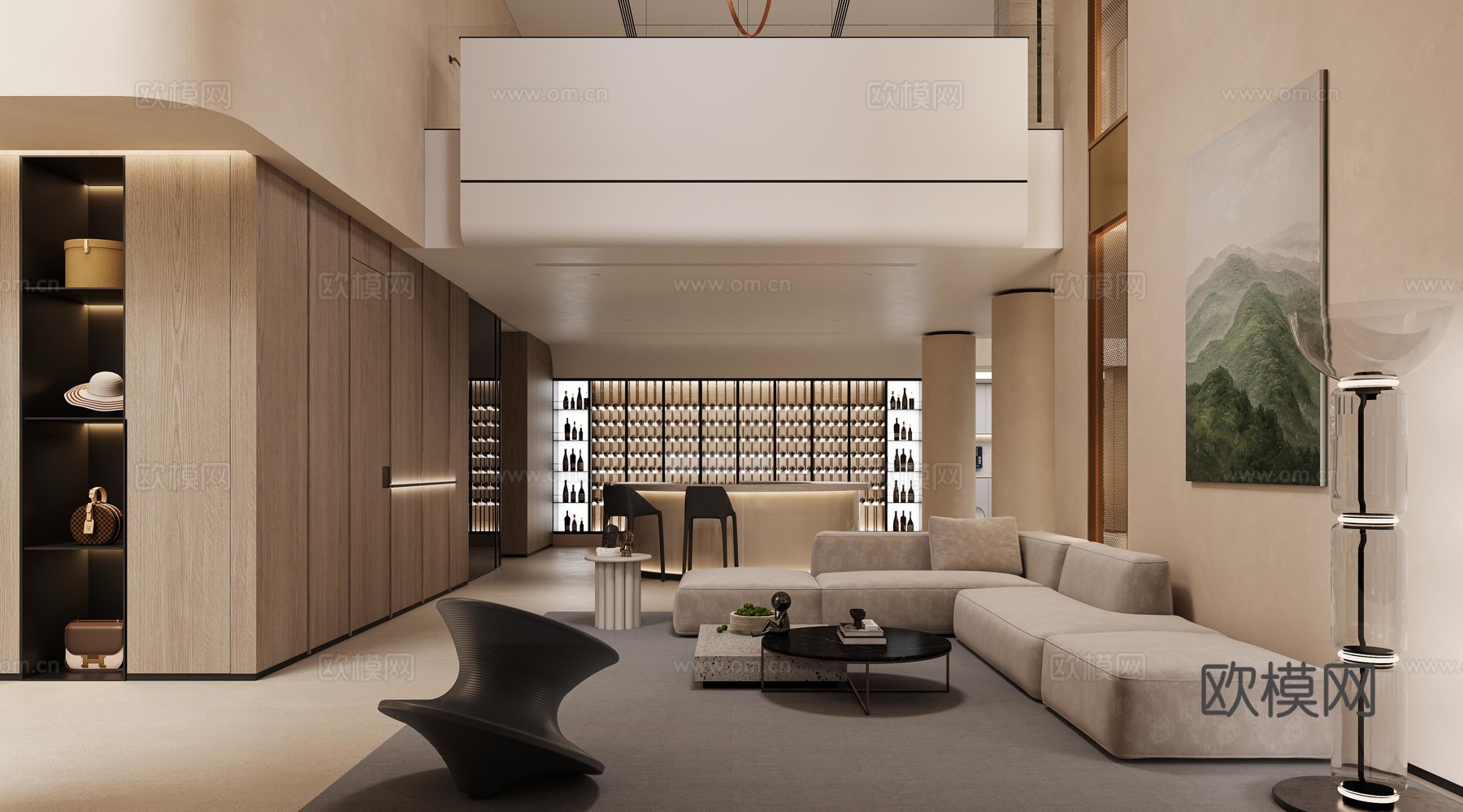 轻奢别墅 样板间 最新全套施工图 效果图合集cad施工图