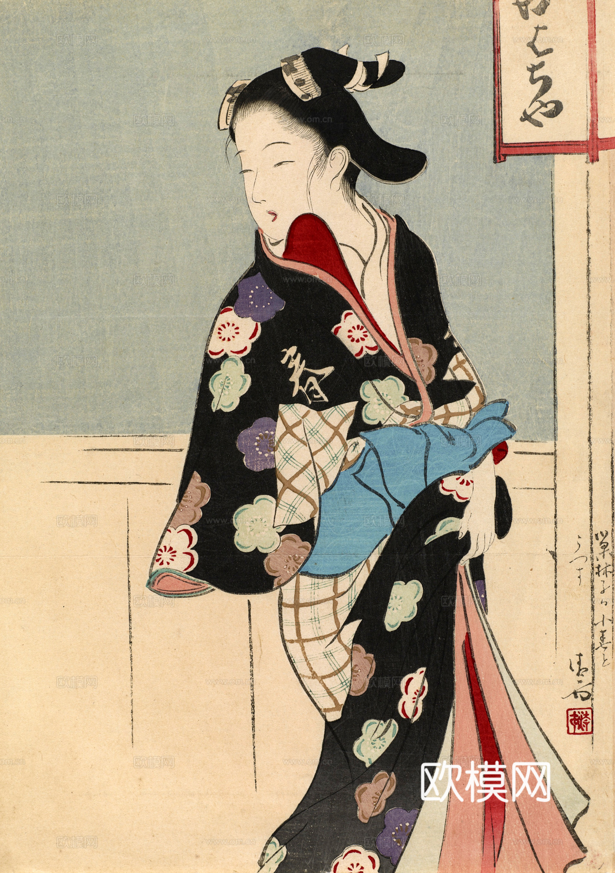 日本浮世绘人物画，日本清新人物画19