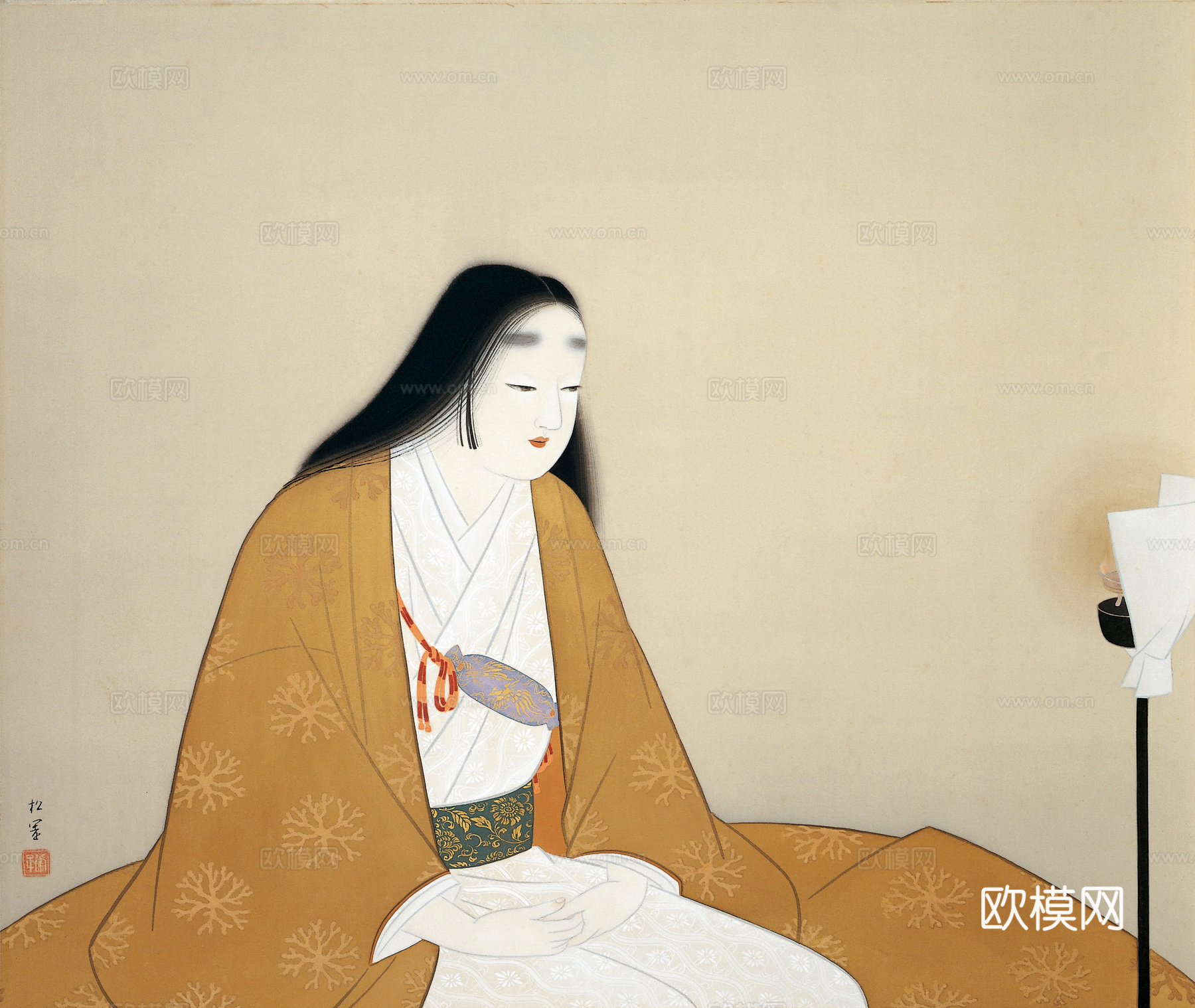 日本浮世绘人物画，日本清新人物画46