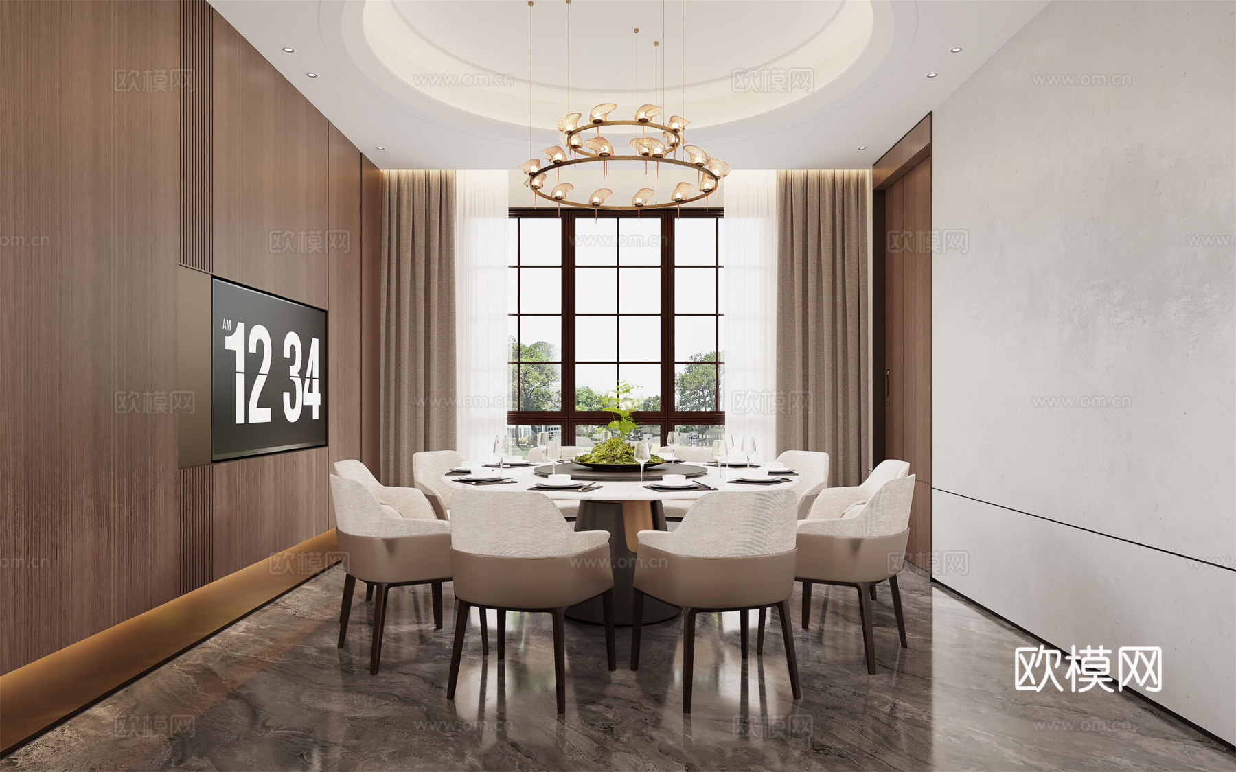 轻奢挑空别墅 样板间 最新全套施工图 效果图合集cad施工图