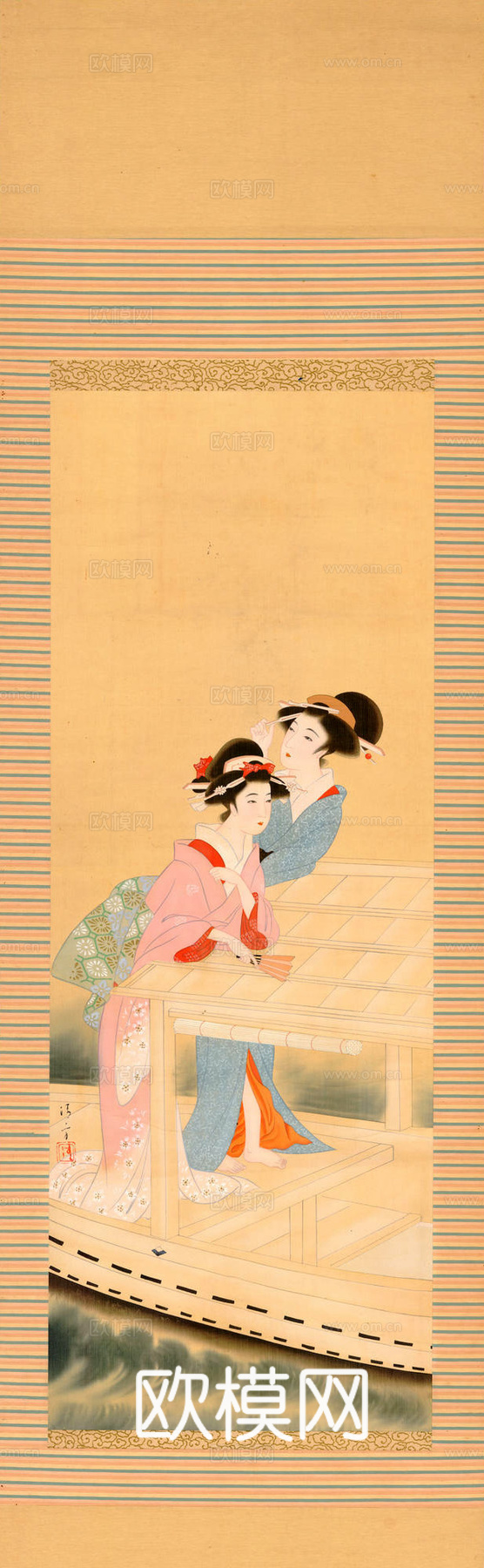 日本浮世绘人物画，日本清新人物画113