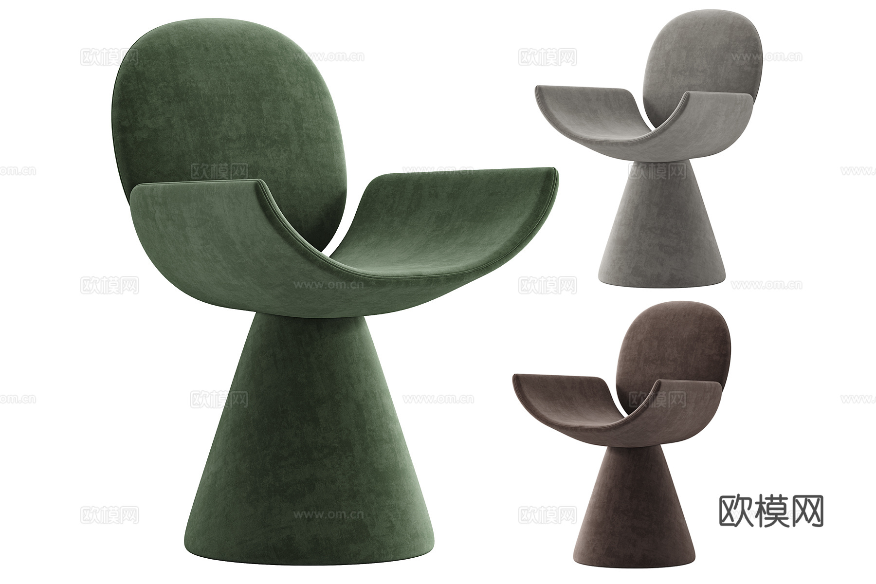 Bonaldo 现代休闲椅 餐椅 转椅 化妆椅su模型