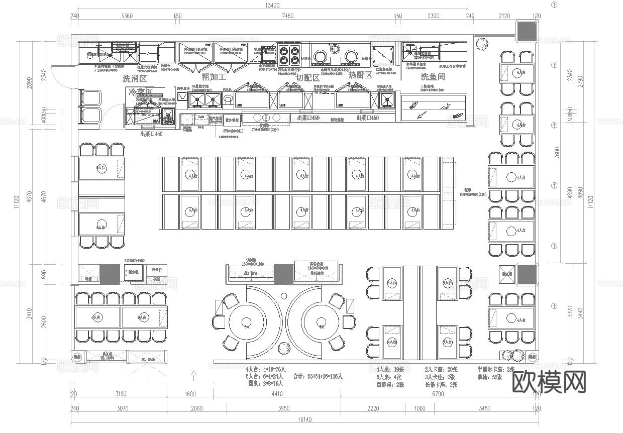 800平火锅店 最新全套施工图合集cad施工图