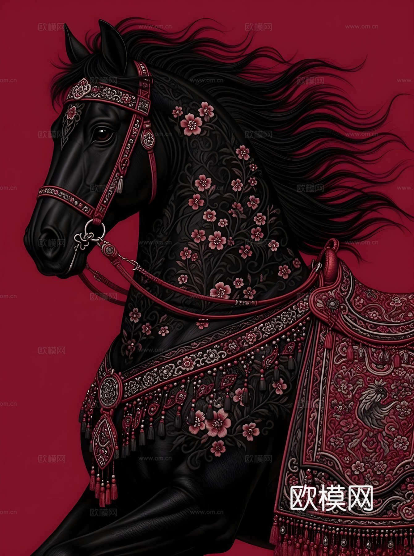 马艺术装饰画芯