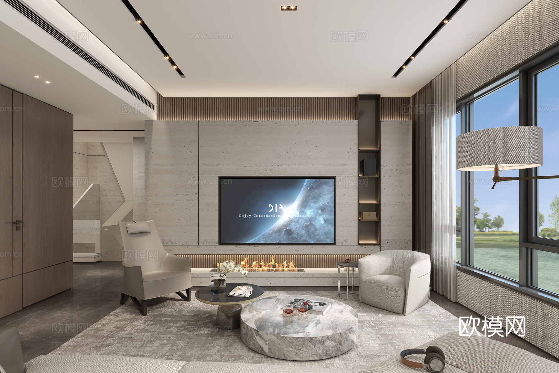 轻奢别墅 样板间 最新全套施工图 效果图合集cad施工图