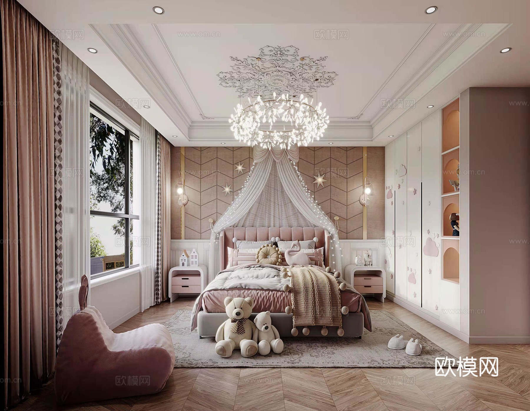 法式轻奢挑空别墅 样板间 最新全套施工图 效果图合集cad施工图