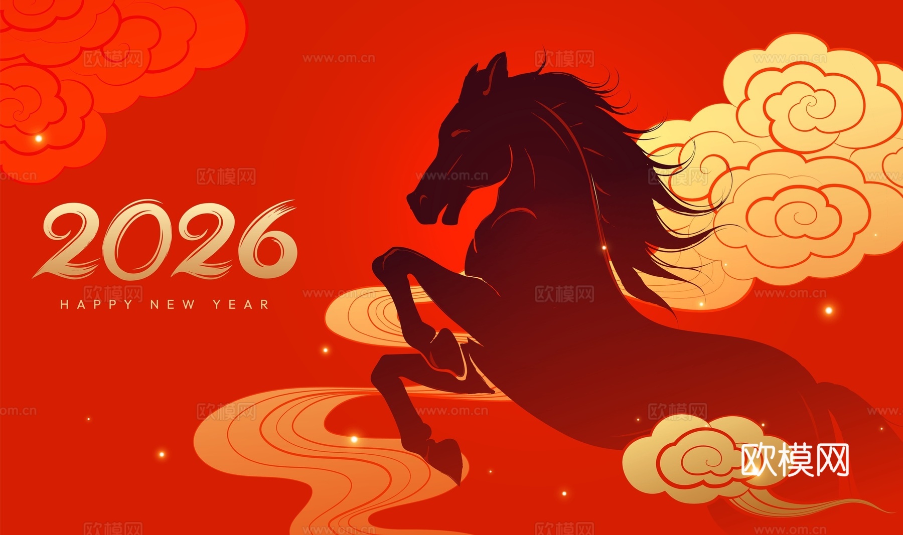 马年装饰画下载