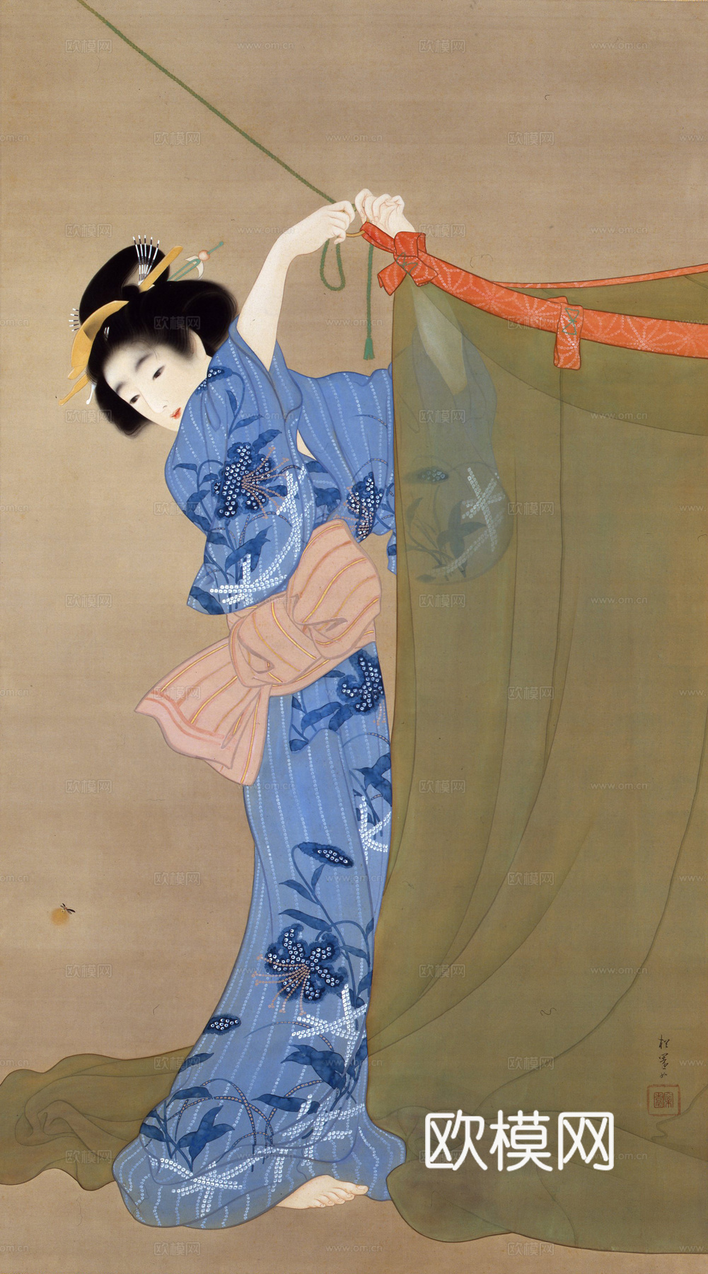 日本浮世绘人物画，日本清新人物画9下载