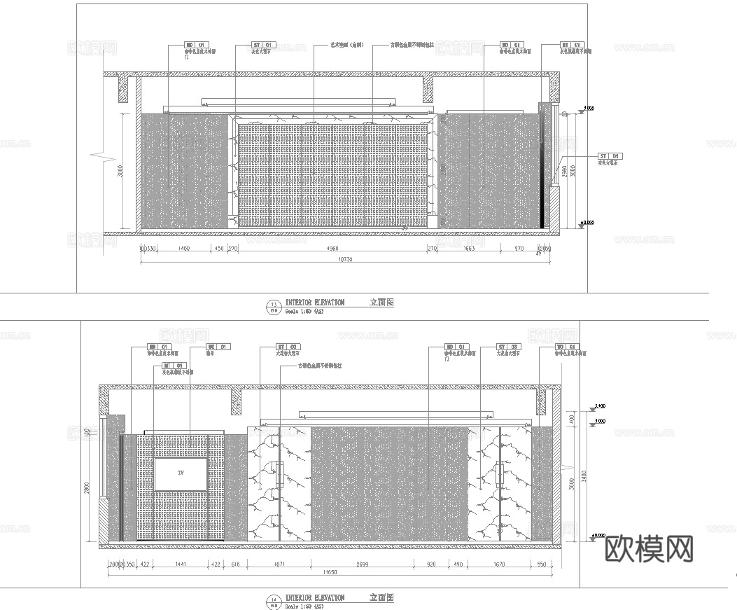 1400平中餐厅 最新全套施工图合集cad施工图cad施工图