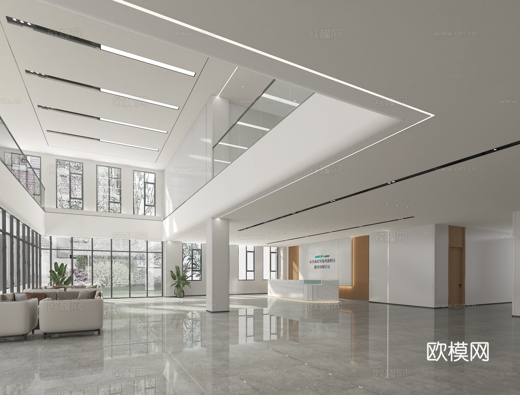 办公楼大堂 最新全套施工图 效果图合集cad施工图