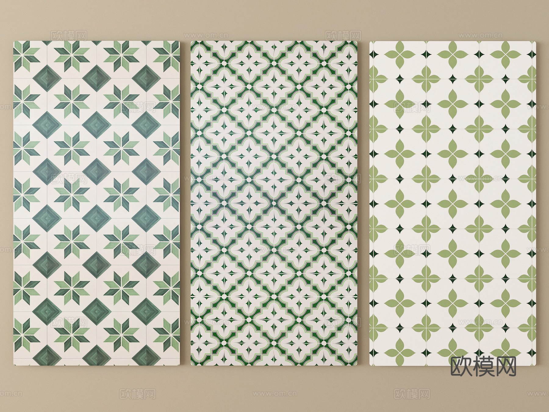 中古复古砖花砖 地砖 仿古砖su模型