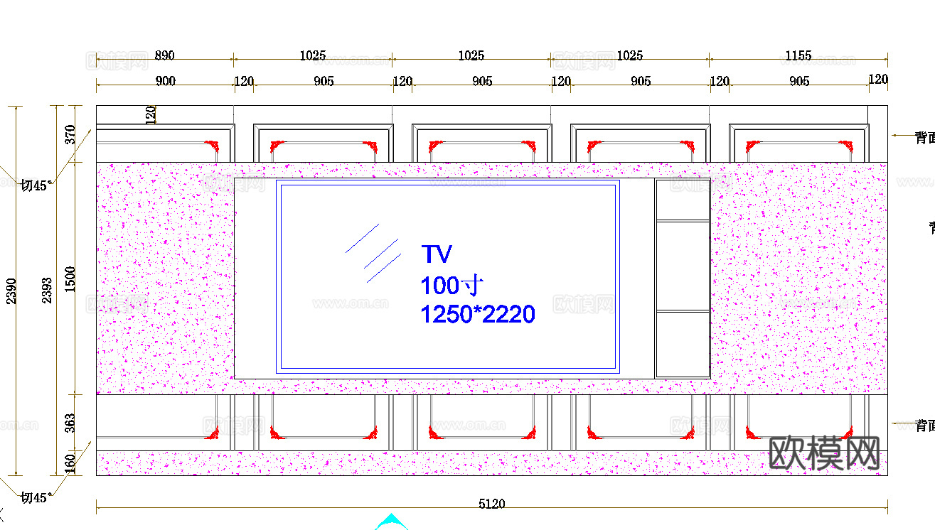 法式风格复式楼装修效果cad施工图