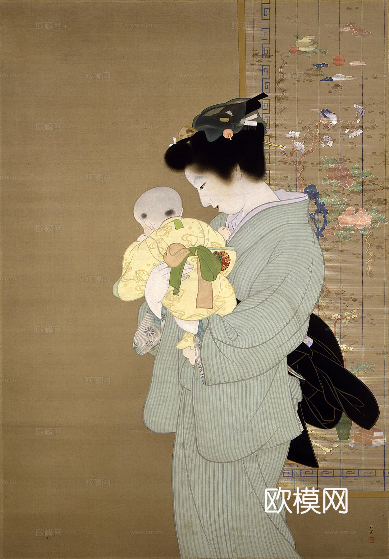 日本浮世绘人物画，日本清新人物画53