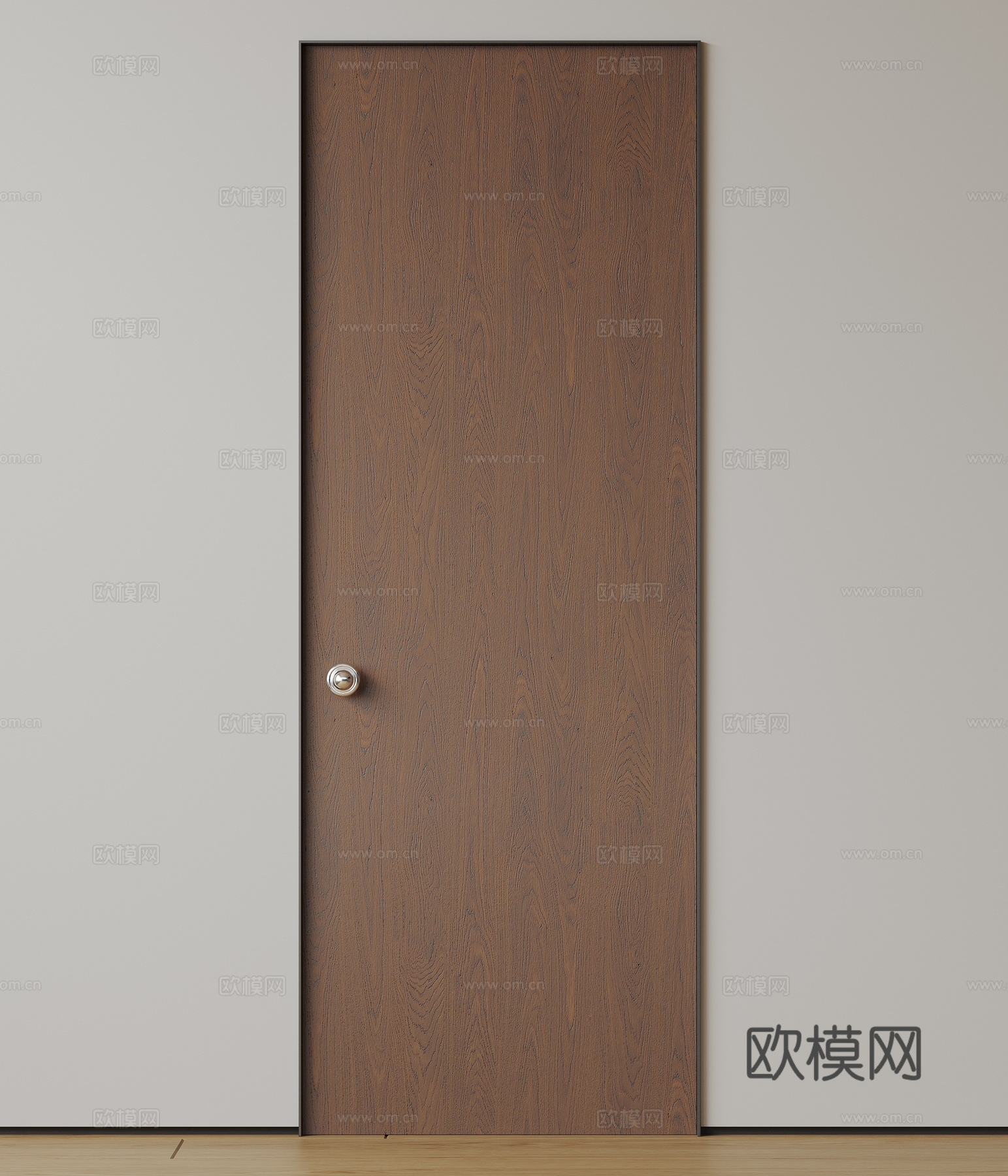 现代极简双开门 中古平开门 入户门 防盗门 通顶对开门 别墅su模型