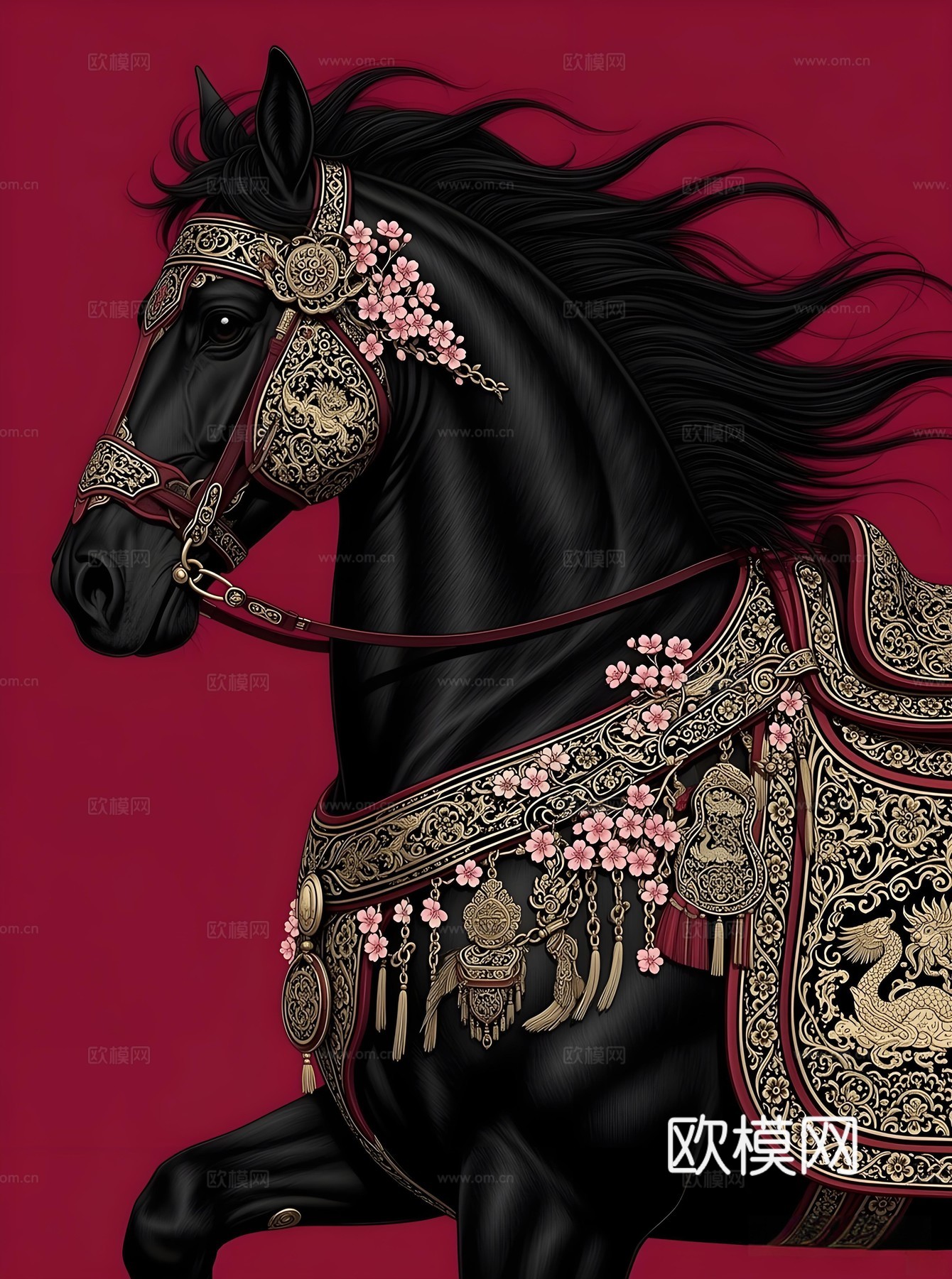 马艺术装饰画芯