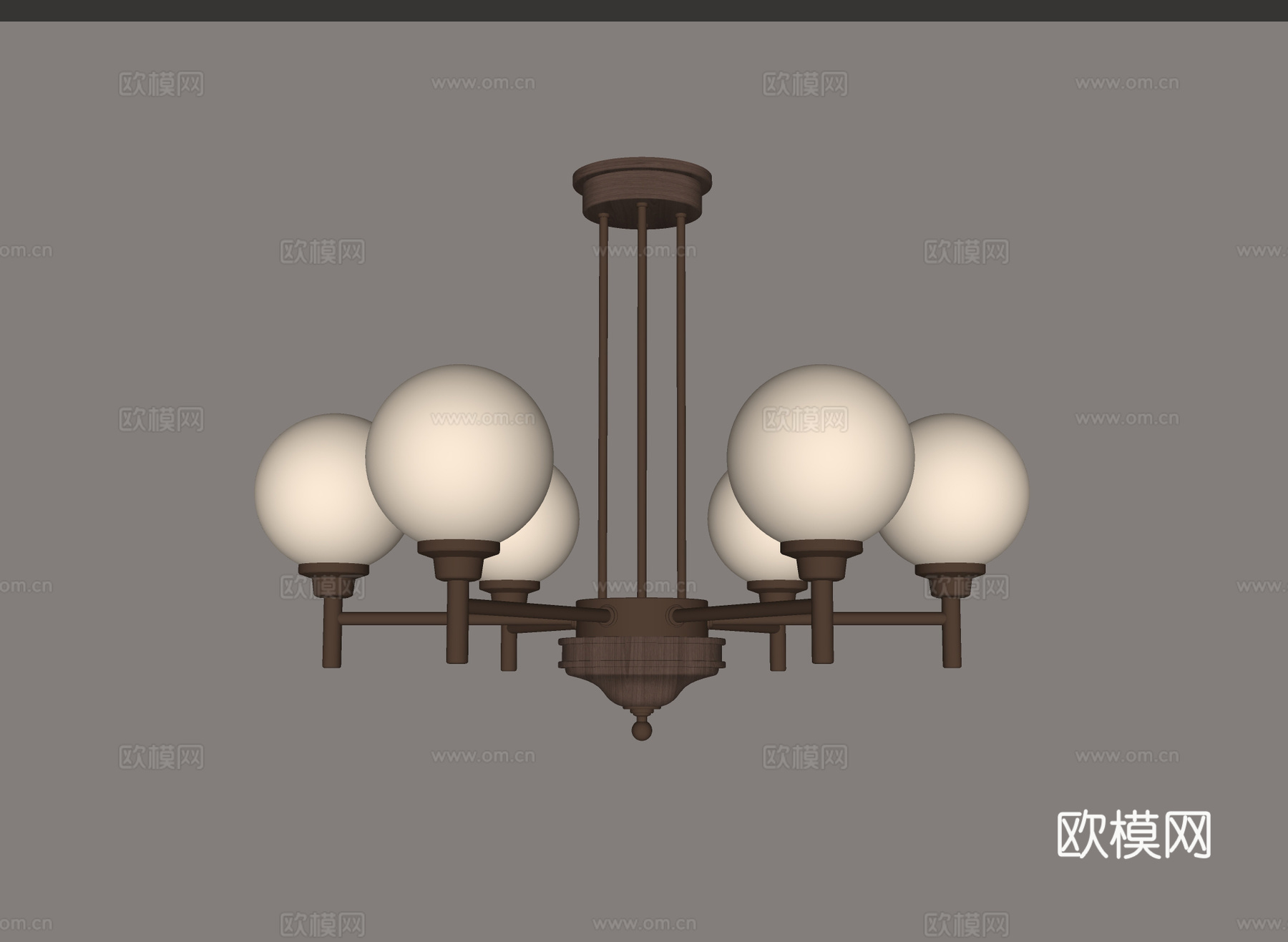 中古风吊灯su模型
