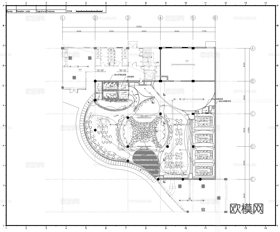 西餐厅 自助餐厅 最新全套施工图合集cad施工图