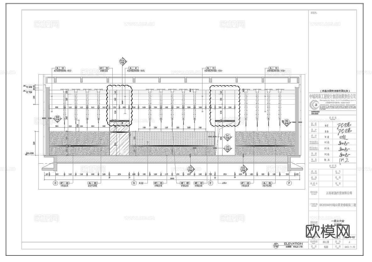 办公楼大堂 最新全套施工图 效果图合集cad施工图