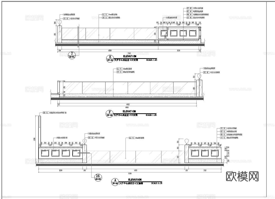 500平西餐厅 自助餐厅 最新平面施工图合集cad施工图