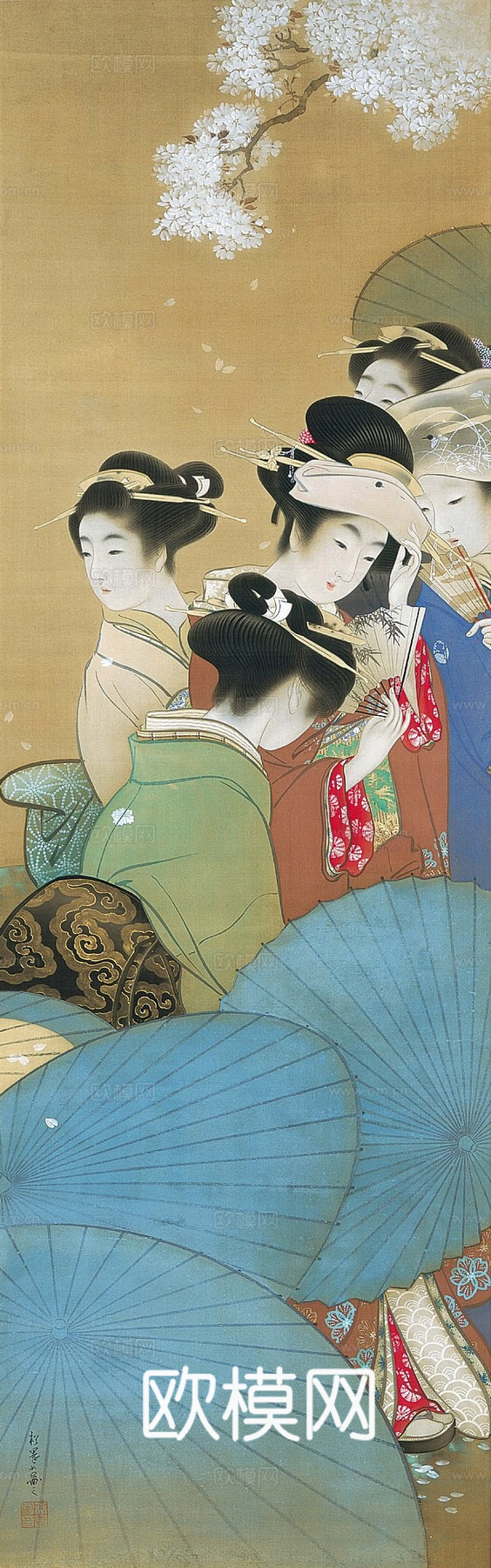 日本浮世绘人物画，日本清新人物画103