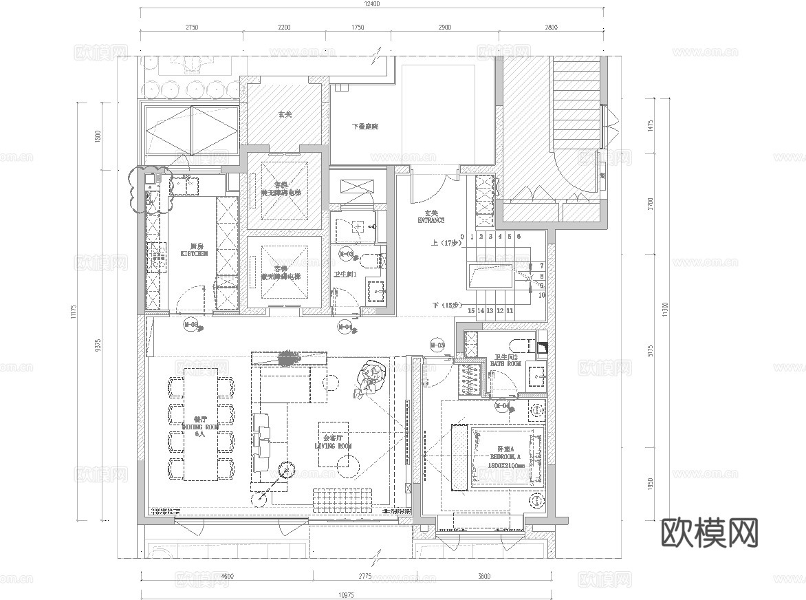 轻奢别墅 样板间 最新全套施工图 效果图合集cad施工图