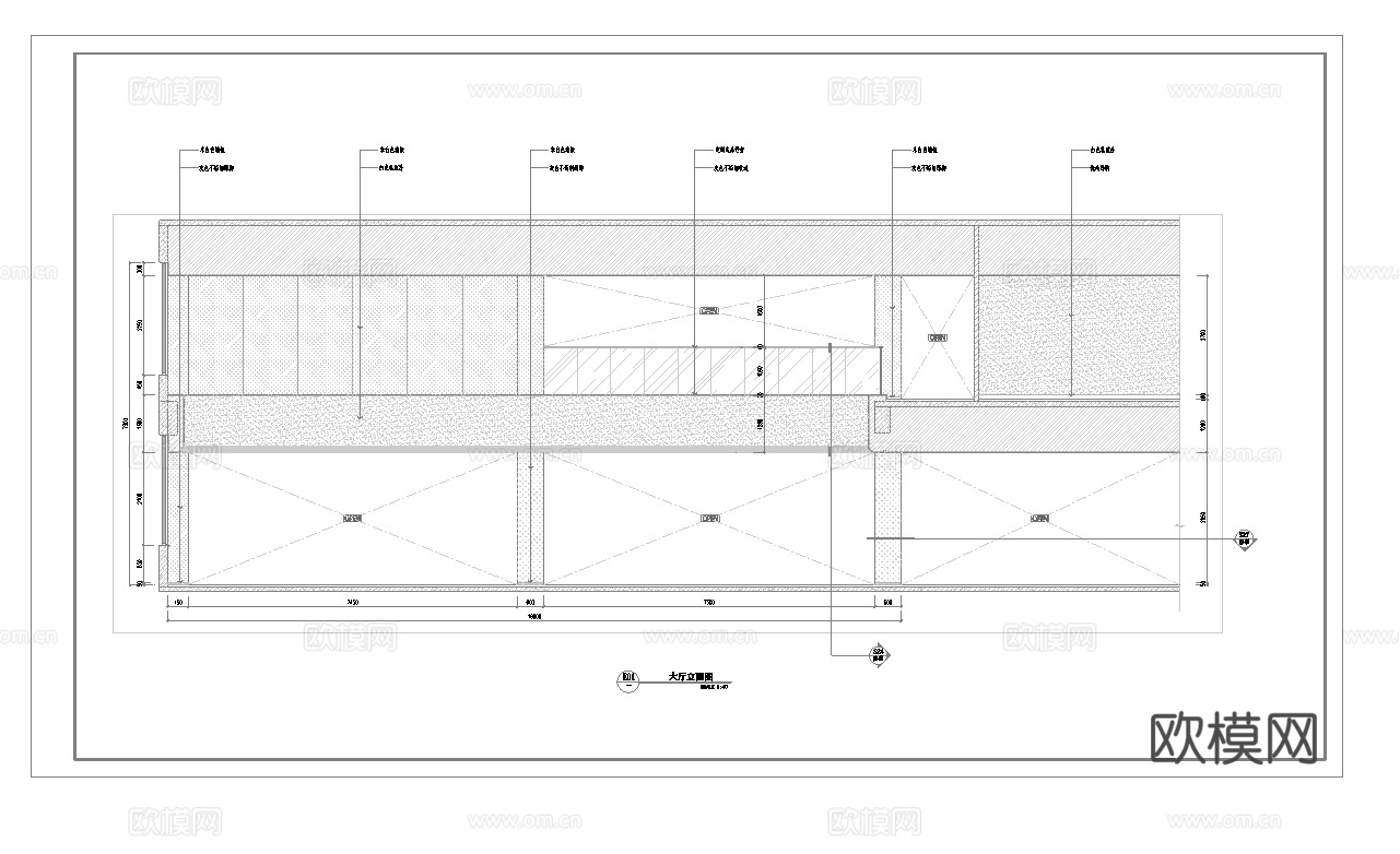 办公楼大堂 最新全套施工图 效果图合集cad施工图