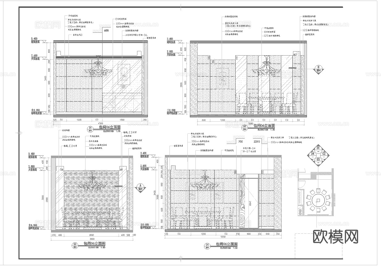 火锅店 最新全套施工图合集cad施工图