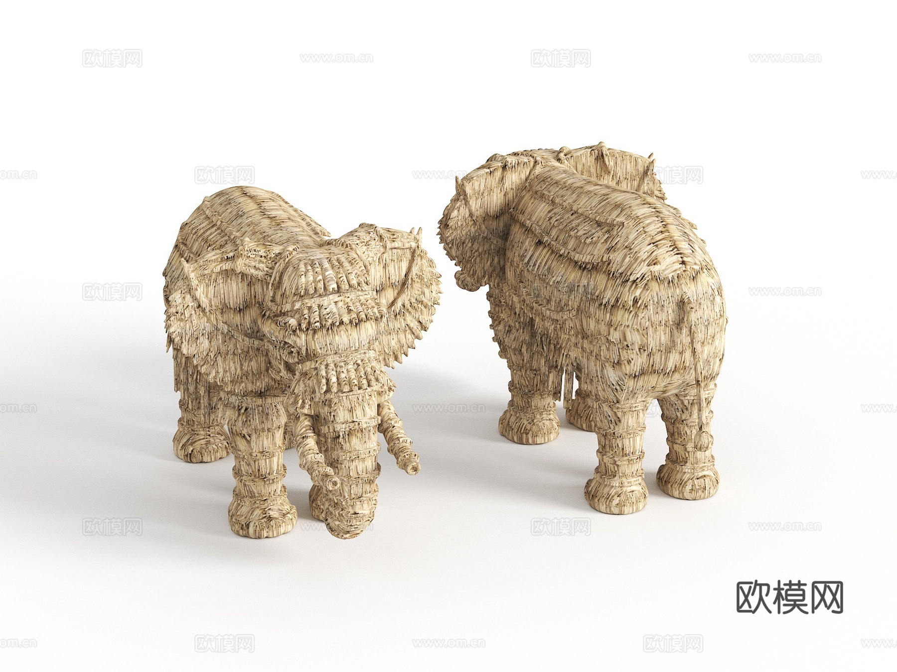 茅草雕塑 动物雕塑 农田雕塑 农田拍照打卡 农场雕塑 农场动su模型