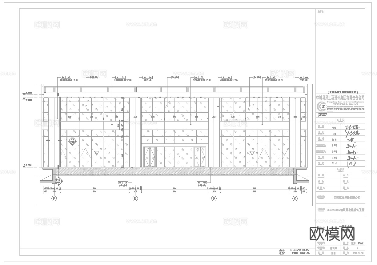 办公楼大堂 最新全套施工图 效果图合集cad施工图
