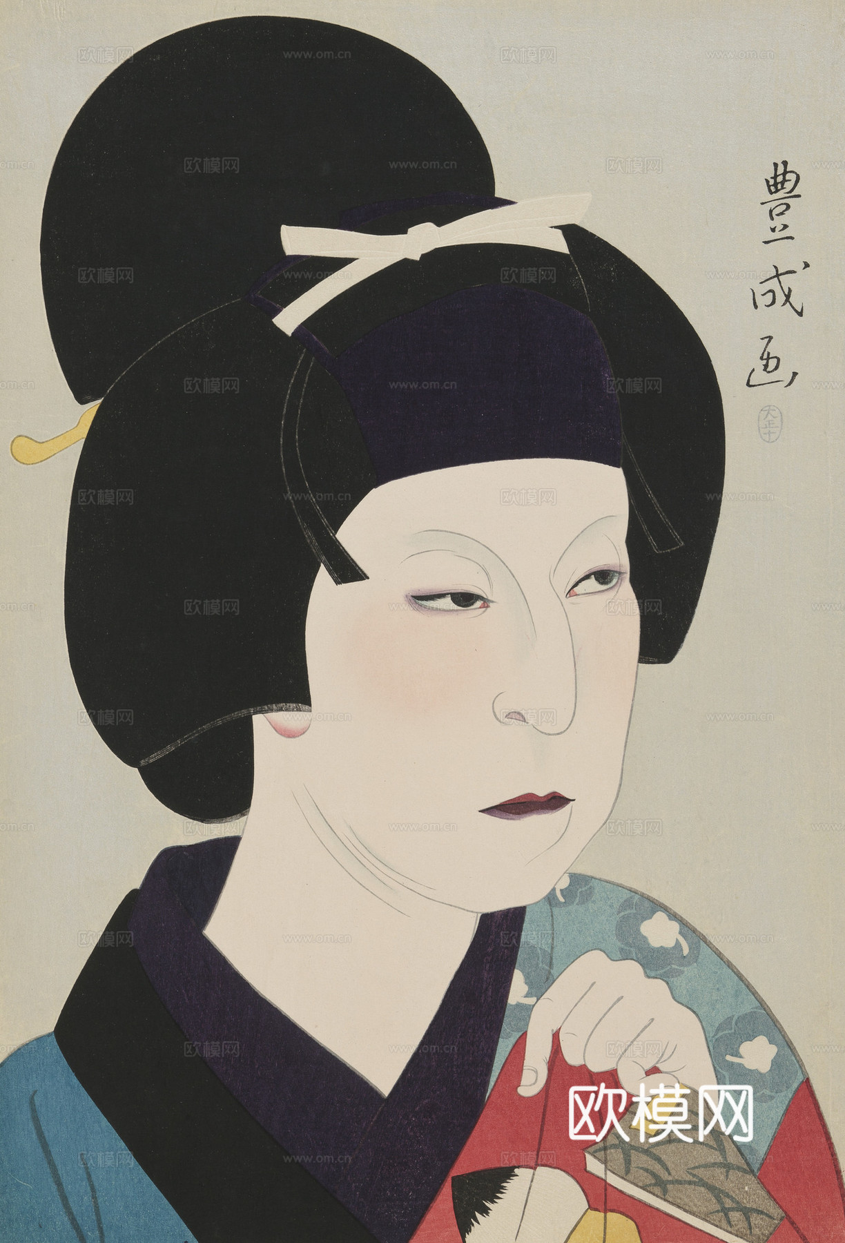 日本浮世绘人物画，日本清新人物画102