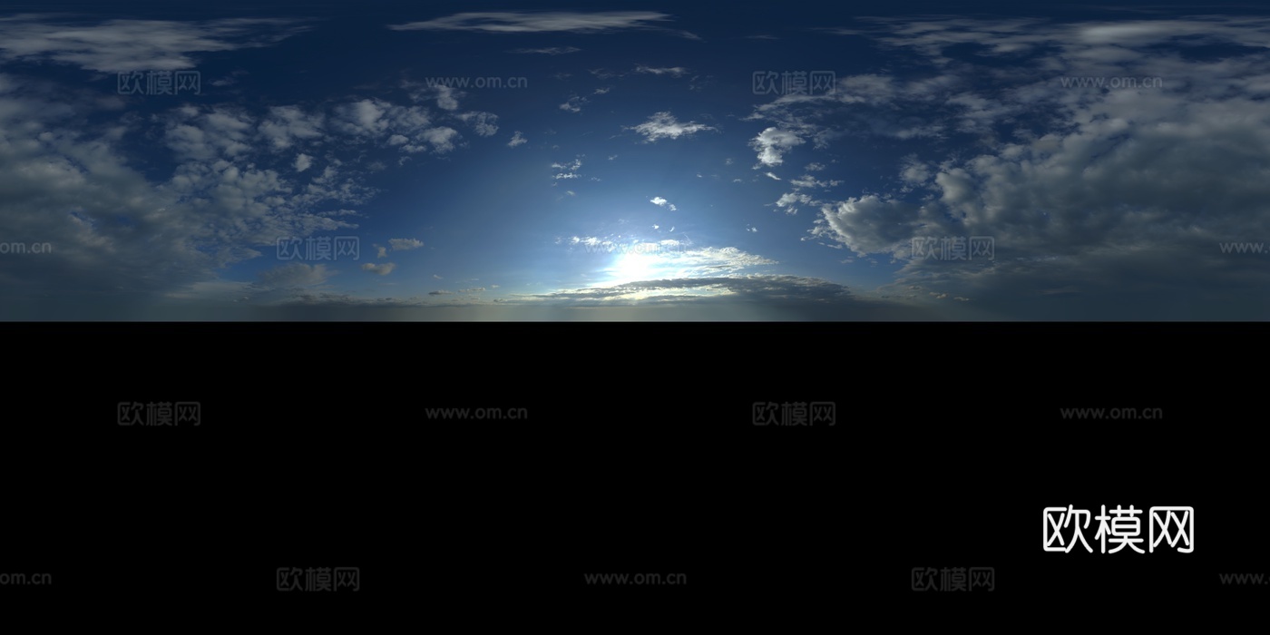 天空日出日落黎明黄昏蓝天白云HDR