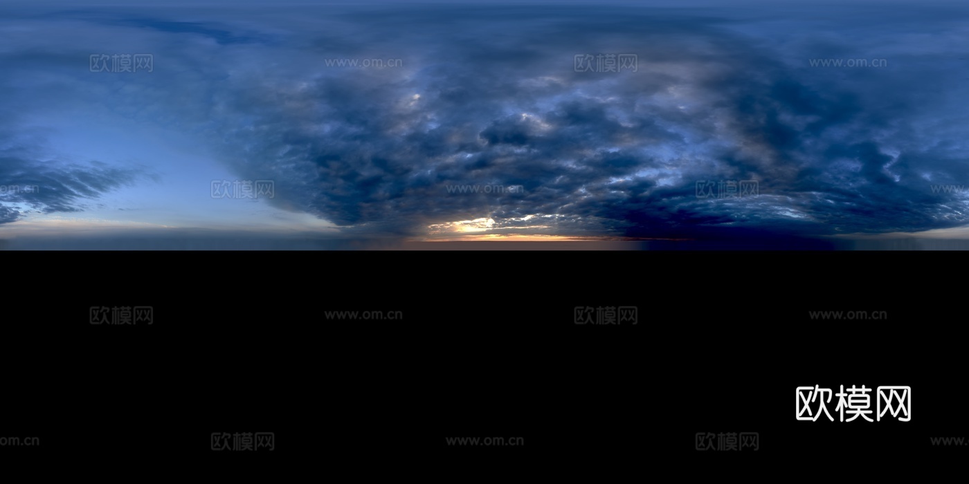 天空日出日落黎明黄昏蓝天白云HDR