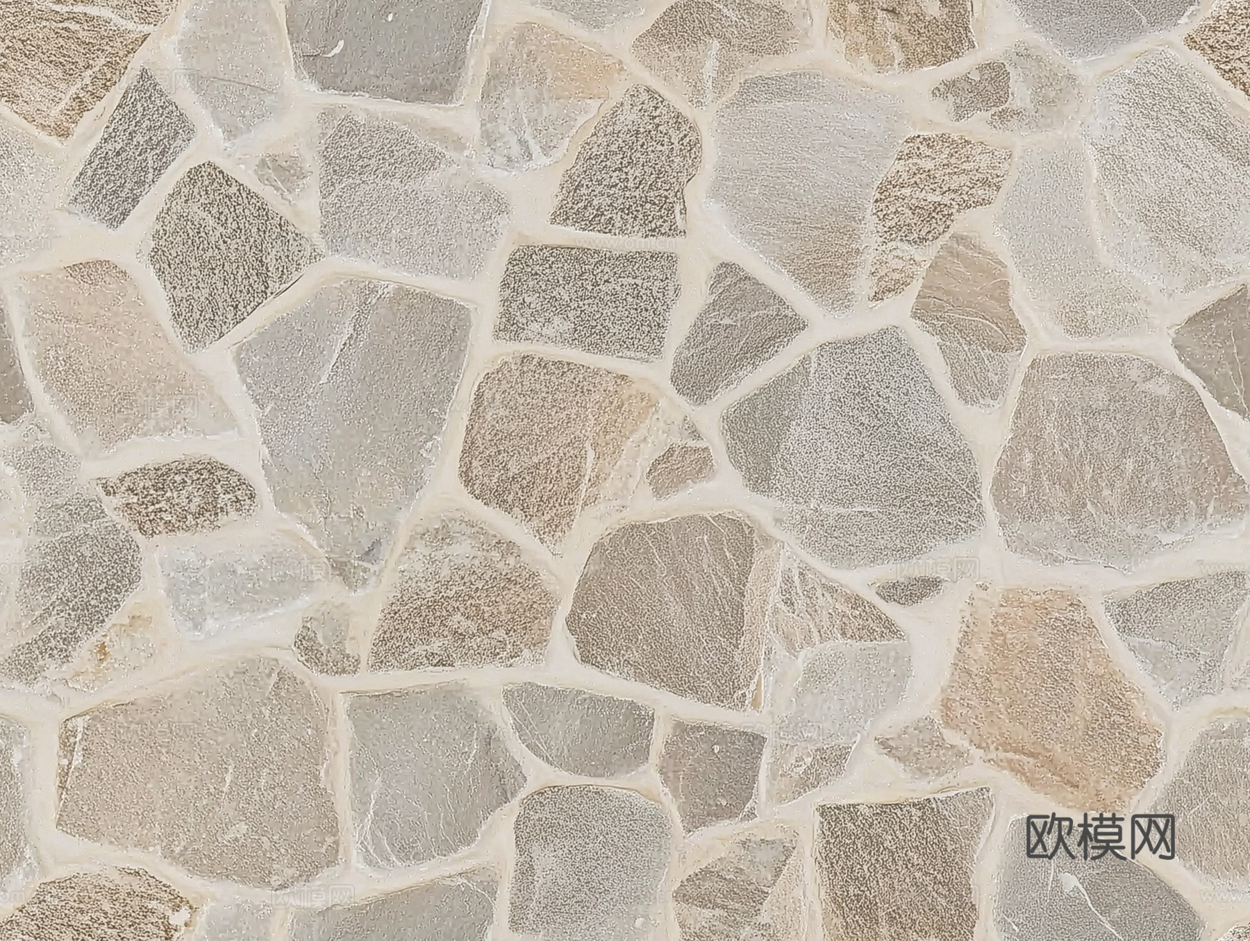 无缝乱石地砖_户外地面